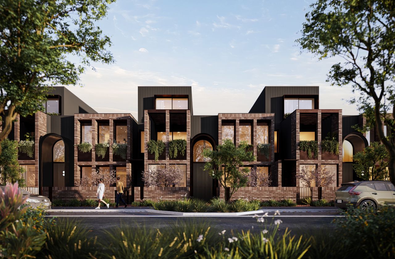 Architecturally designed townhouses.