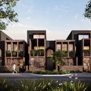 Architecturally designed townhouses.